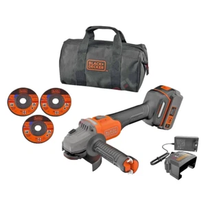 Meuleuse D'Angle BLACK & DECKER SANS BALAI + Batterie 4.0Ah + Disques + Sac - Bild 1 von 10