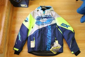 CASTLEX CODE NAVY/PROCESS BLUE/HI-VIZ SNOWMOBILE JACKET SIZE MENS LARGE - Picture 1 of 2