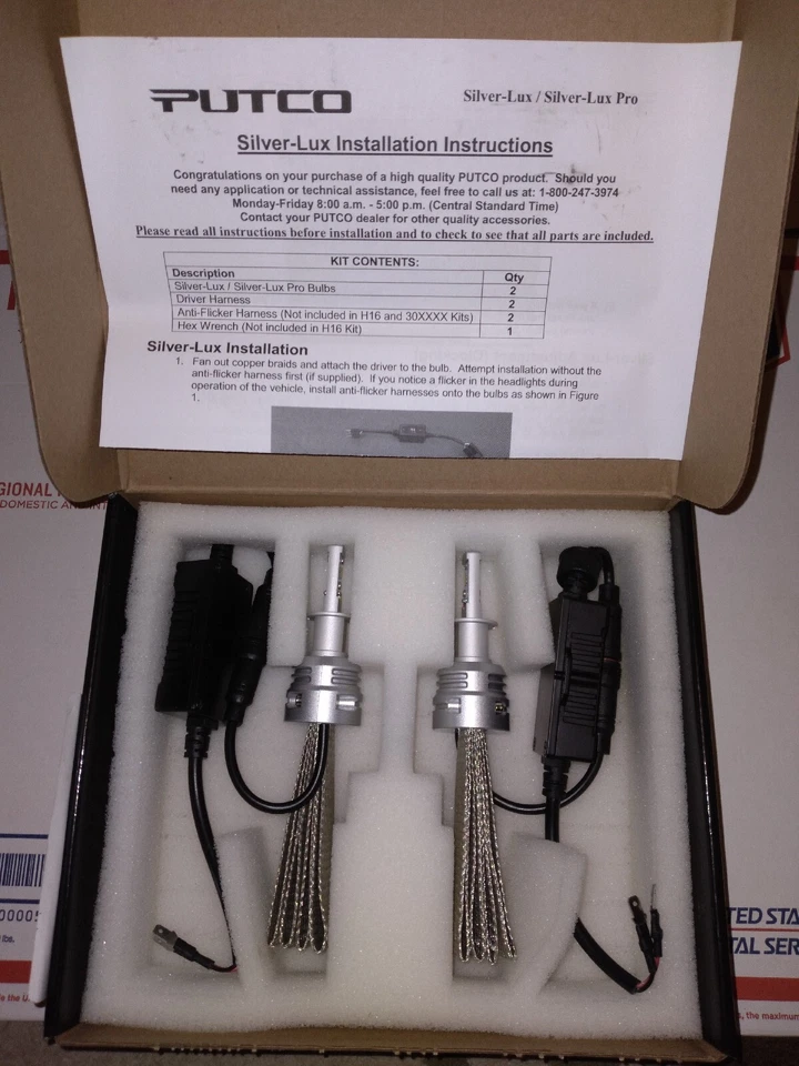 Iluminación Putco 3000H3 - Kit de conversión LED Silver-Lux (H3)-sin antiparpadeo- H3 Foto 1 de 4