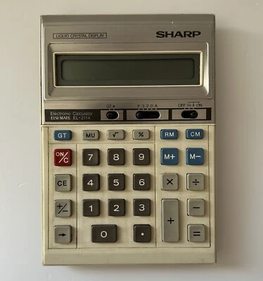 Calculatrice vintage SHARP EL-2114 Made in Japan Electronic Calculator - Photo 1/4