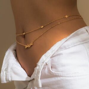 Chain Metal Pearl Belly Belt Fashion Jewelry Body Necklace Women Waist Chain
