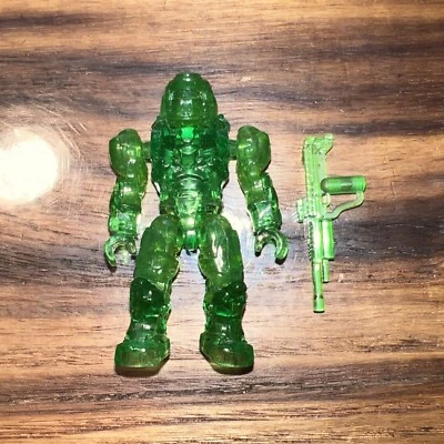HALO MEGA BLOKS TRANSLUCENT UNSC GREEN SPARTAN WARRIOR FIGURE 96978 SERIES 7 - Image 1 of 2