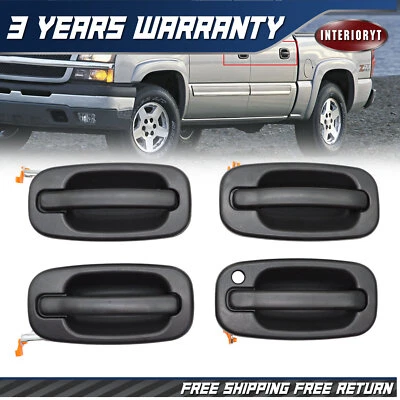 Set of 4 Front & Rear Door Handle Textured For 2000-2006 Silverado / GMC Sierra - Image 1 of 4