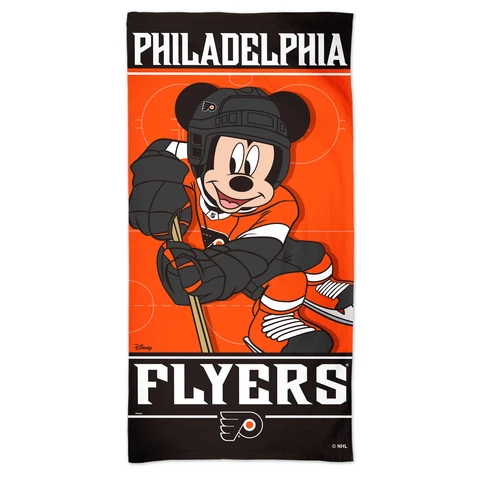 WinCraft Philadelphia Flyers 30'' x 60'' Team Disney Spectra Beach Towel Cover