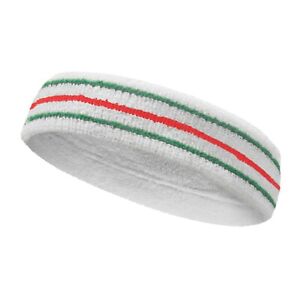 Couver Premium Quality Tennis Style Terry Cloth Sweat Headband with Lines