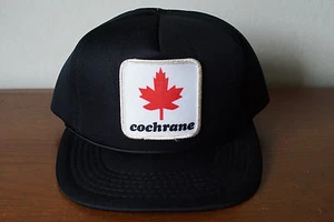 Vintage Cochrane Canada Black Snap Back Trucker Hat w/ Patch - Picture 1 of 7