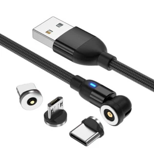 Cable 0.5M 1M 2M 3M Cable para Apple iPhone iPad/Tipo C/Micro Magnético USB 540° - Imagen 1 de 15