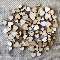 100pcs Rustic Wooden Love Heart Wedding Table Scatter Decoration Wood Crafts Lot