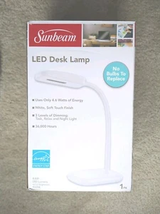 Sunbeam Flexible Neck LED Desk Lamp White – New In Box - Picture 1 of 1