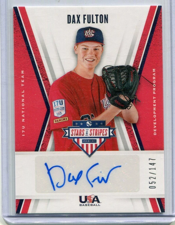 2019 Stars and Stripes 17U Team Autographs Dax Fulton Auto 52/147 - Image 1 of 1