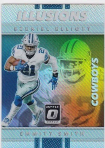 2017 Donruss Optic Illusions #28 Ezekiel Elliott Emmitt Smith - Picture 1 of 1