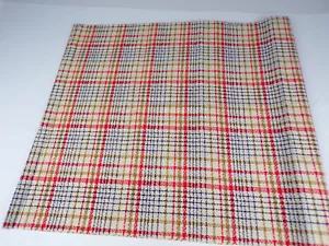 Vintage J Manes Co Fabric 1960s Plaid 34" Width 2.17 Yds Premium Cotton/Poly D23 - Picture 1 of 5