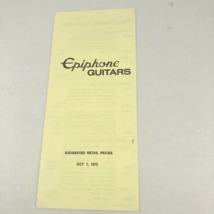 Vintage Musikinstrument Preisliste - Epiphone Gitarre - 1. Oktober 1970 - Bild 1 von 2