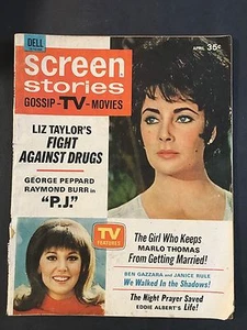 April 1968 Screen Stories Magazine Liz Taylor - Marlo Thomas - Picture 1 of 2