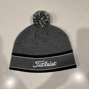 Titleist Performance Golf Men’s Winter Pom Pom Beanie Winter Cap Gray & Black OS - Picture 1 of 5