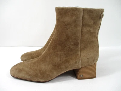 -全新 Sam Edelman 麂皮绒 Paige 靴子 方头粗跟踝靴 8.5 码 — 第 1/4 张图片