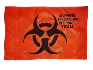 BANDERA DE SEGURIDAD ZOMBIE ERRADICATION personalizada SxS UTV JEEP ATV hecha para adaptarse a todos los látigos - Imagen 1 de 5