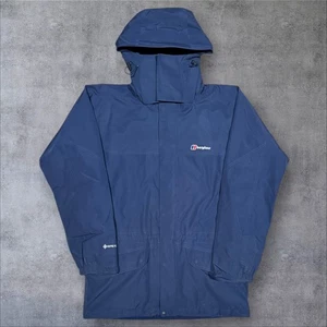 Mens Blue Berghaus Gore-Tex Hooded Waterproof Jacket - Size Medium (M) S635 - Picture 1 of 8