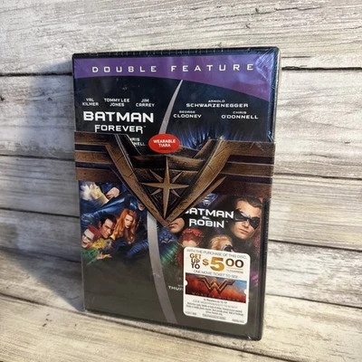 New! BATMAN FOREVER / BATMAN & ROBIN DOUBLE FEATURE w/TIARA DC (DVD) Sealed - Image 1 of 4