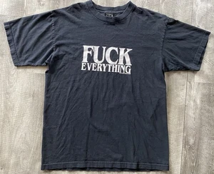 Camisa vintage 1996 F*ck Everything Sik World Productions divertida años 90 - Imagen 1 de 7