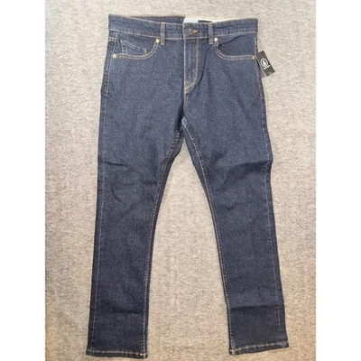 Volcom Vorta Slim Straight Stretch Denim Jeans Blue Mens Size 34x30 NEW - Image 1 of 4