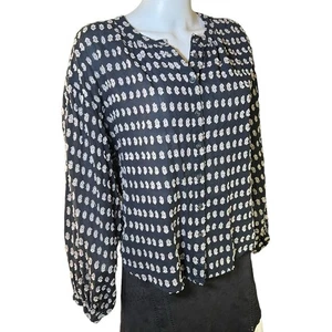 Pilcro Anthropologie Airy Cotton Textured Button Down Blouse S - Picture 1 of 8