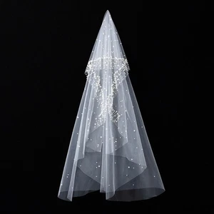 Vintage Long Wedding Veil 130cm Wedding veil For Women - Picture 1 of 12