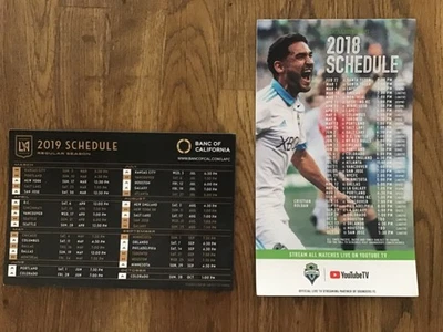 批量 2 件 MLS 足球 2018 - 2019 磁性时间表 — 第 1/3 张图片
