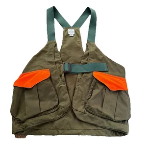 Filson Super Duty Tin Cloth Hunting Vest Size Super Blaze Orange Pockets Made US - Picture 1 of 7
