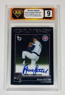2004 Topps Chrome BRUCE SUTTER Retired Signature Auto #TA-BS 9/10 MT CUBS HOF - Image 1 of 2