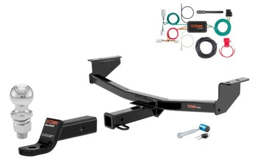 Curt Trailer Hitch & Wiring Harness & 2" Trailer Ball & Ball Mount & Hitch Lock Foto 1 de 4