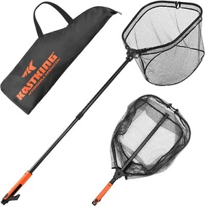Folding Landing Net with Boat Hook, Foldable, Extendable, Lightweight & Strong - Picture 1 of 27