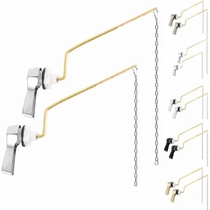 Universal Side Mount Toilet Handle Replacement Toilet Tank Flush Lever Kit 2 Pcs - Picture 1 of 34