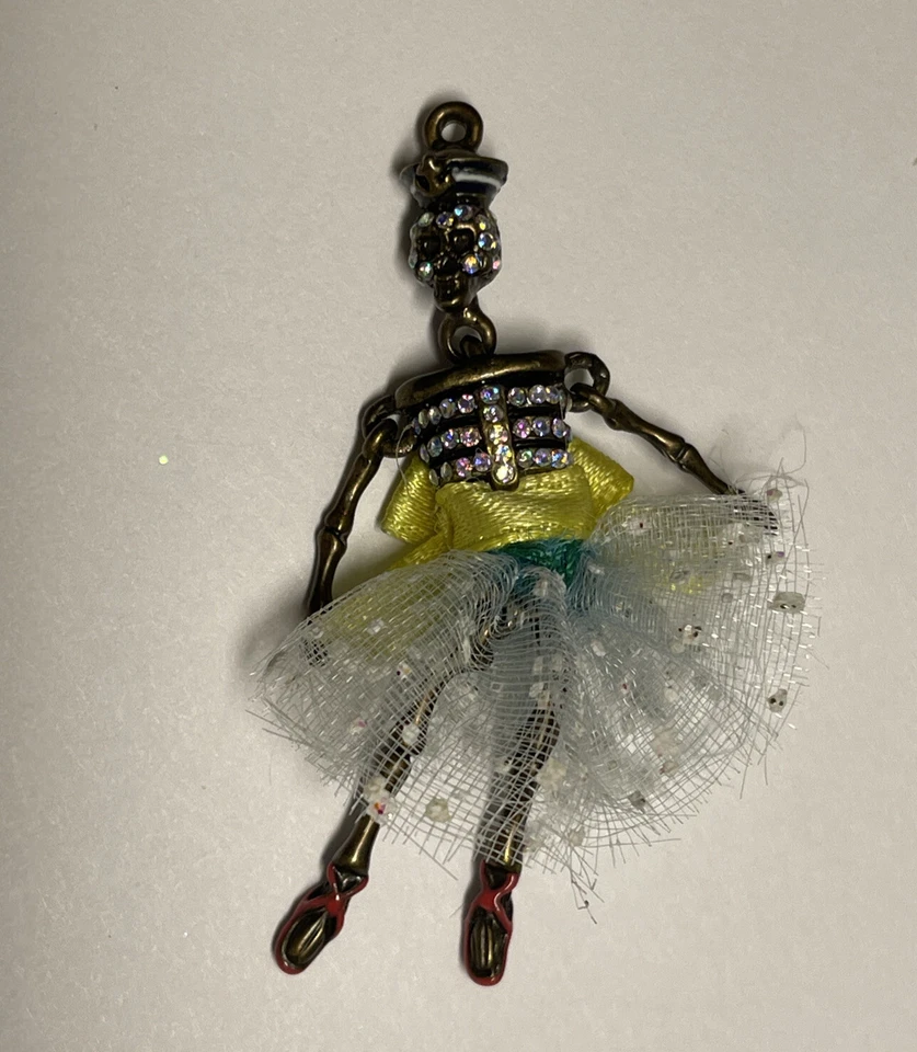 Betsey Johnson Vintage Club Náutico Tutú Marinero Bailarina Esqueleto SOLO COLGANTE Foto 1 de 1