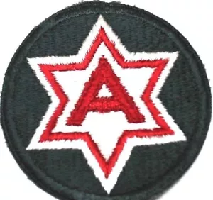 US Army 6th Army full color patch red and white on army green each R1823 - Picture 1 of 3