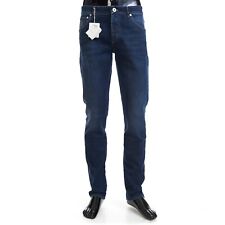 BRUNELLO CUCINELLI 795$ Slim Fit Five Pocket Jeans Trousers - Dark Blue Denim