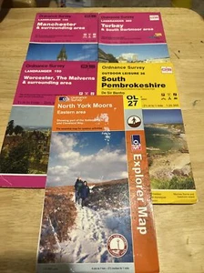 Touring Maps & Guides By Ordnance Survey Sheet map, folded Book [lot of 5] - Picture 1 of 12
