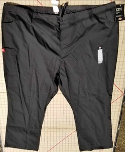 Dickies EDS Signature Scrubs Women's Size 5XL Missy Fit Scrub Pants BLACK NWT - Picture 1 of 9