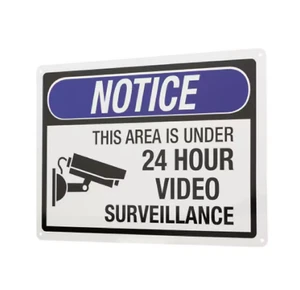 10 in. x 14 in. 24-Hour Video Surveillance Sign - Picture 1 of 3
