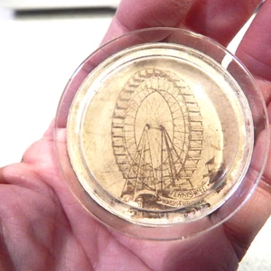 Ferris Wheel World's Fair Chicago in 1893 - Under Glass Disk - Picture 1 of 1