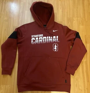 NIKE Stanford Cardinal Therma Dri-Fit On Field Hoodie Men’s Size Large Red - Picture 1 of 11