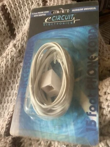 Cable de extensión de teléfono negro Bistras de 15 pies con RJ estándar - Imagen 1 de 4