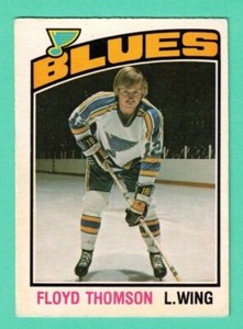 (1) FLOYD THOMSON  1976-77 O-PEE-CHEE # 356 BLUES  VG  CARD (H9565)
