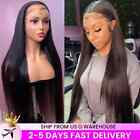 HD Transparent Lace Front Human Hair Wigs Pre Plucked Bone Straight Lace Wigs