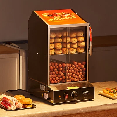 VEVOR Macchine per Hot Dog Commerciale 2 Ripiani Capienza 37L Porte Scorrevoli - Immagine 1 di 4
