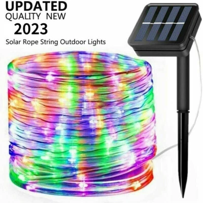 Solar Powered String Light 100LED Garden Path Yard Decor Lamp Outdoor Waterproof - Image 1 of 4
