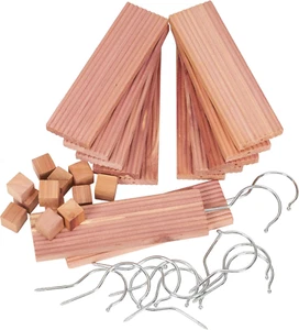 Household Essentials 35780-1 Cedar Hang up Set, Brown - Picture 1 of 12