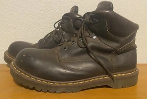 Vtg Dr Doc Martens Brown Steel Toe Safety Boots ANSI Z41 PT91 Air Wair SZ 12UK - Picture 1 of 10