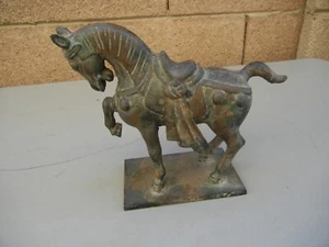 Vintage Tang Dynasty Style Asian Chinese cast iron horse statue sculpture - Picture 1 of 13