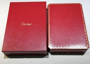 Cartier Vintage Rot Leder Halskette Maxi Box Neuzustand - Bild 1 von 10